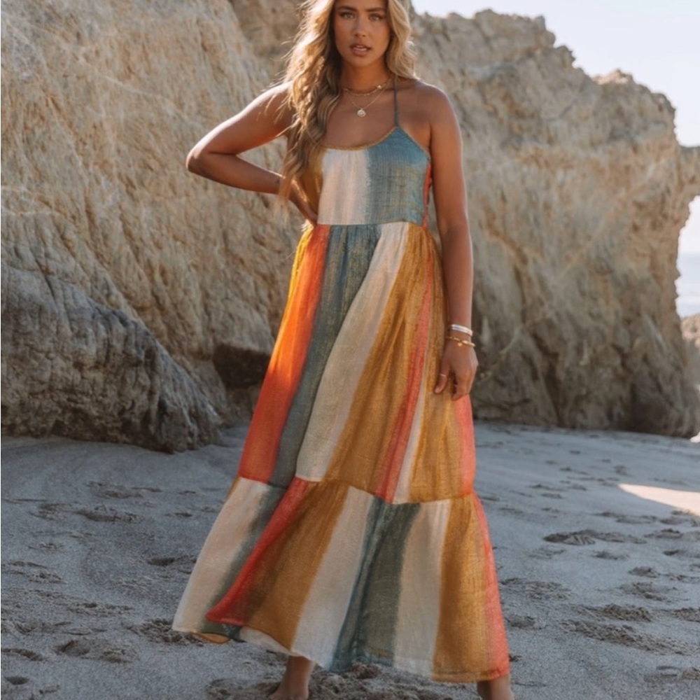 NWT Metallic Maxi Dress